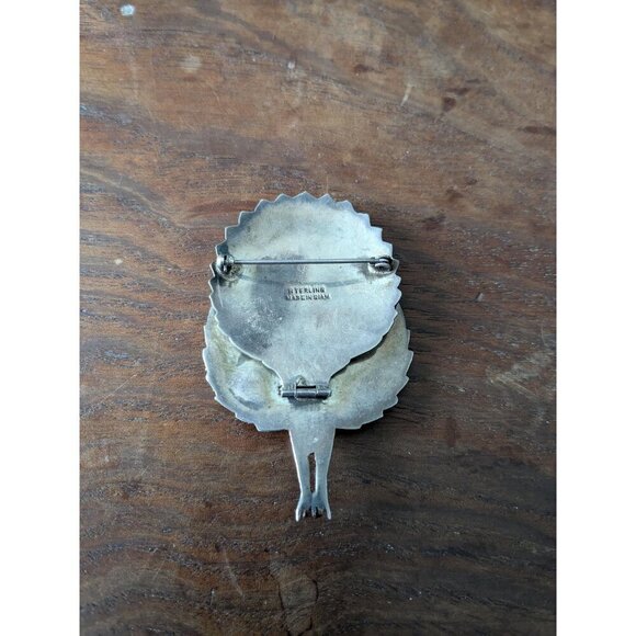 🎉Host Pick💖Art Nouveau Enamel and  Silver Hinged Peacock Brooch from Siam - Picture 5 of 9